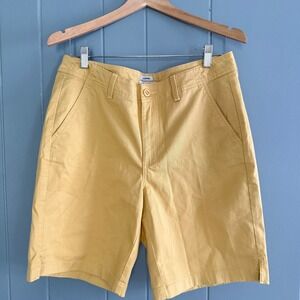 L.L.Bean yellow chino‎ shorts women's 12 favorite fit buttercore preppy summer